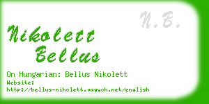 nikolett bellus business card